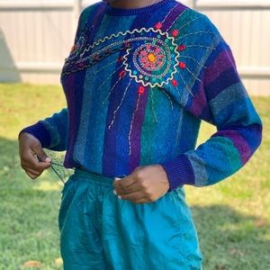 Vintage Bedazzled Sequined Pullover